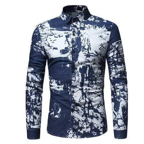 Printing Single Breasted Slim Fit Shirts