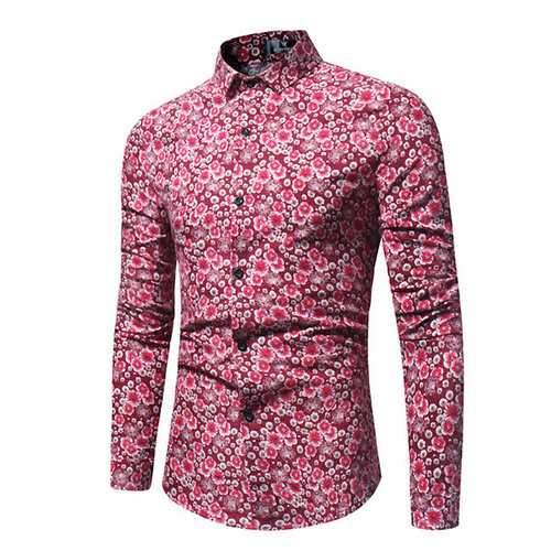 Floral Printing Long Sleeve Shirts