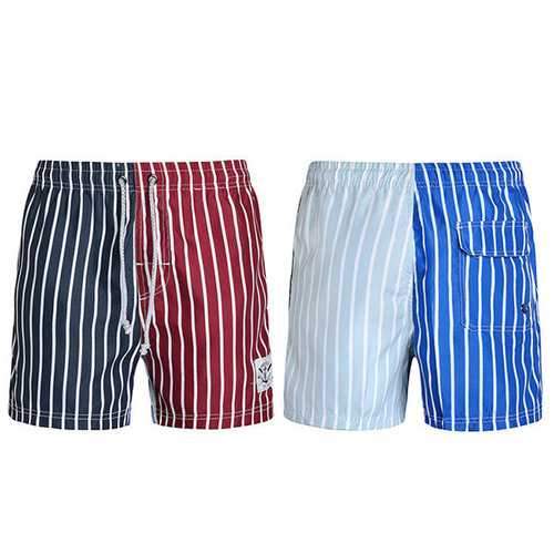 Striped Quick Drying Hawaiian Shorts