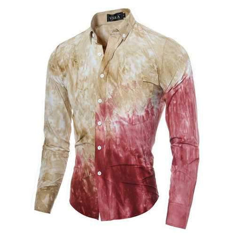 Gradient Color Printing Shirts