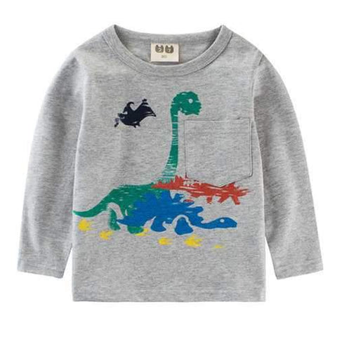 Dinosaur Baby Boys Long Sleeve Tees