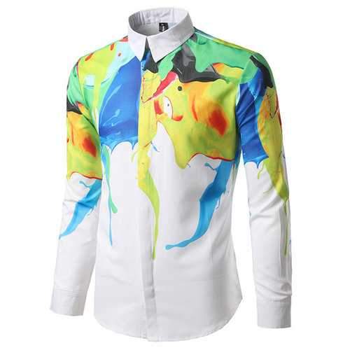 Ink Splash Printing Designer Shirts