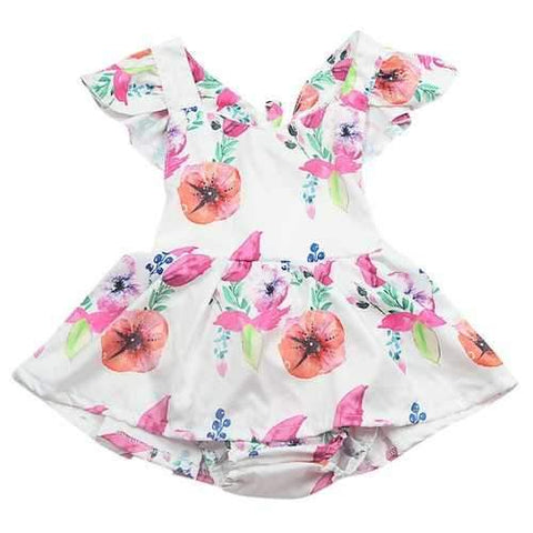 Vivid Floral Baby Girls Romper