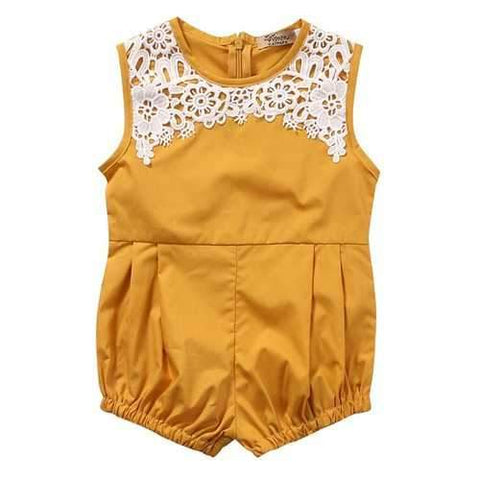 Lace Flower Baby Romper