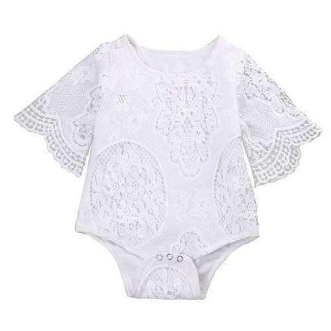 Lace Flower Newborn Baby Girl Romper