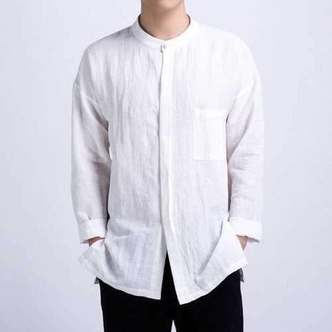 M-4XL Linen Loose Retro Shirt