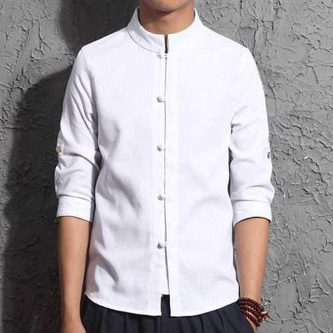 M-3XL Loose Chinese Buttons Shirt