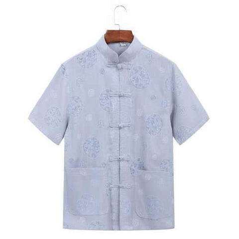 Pockets Chinese Buttons Shirts