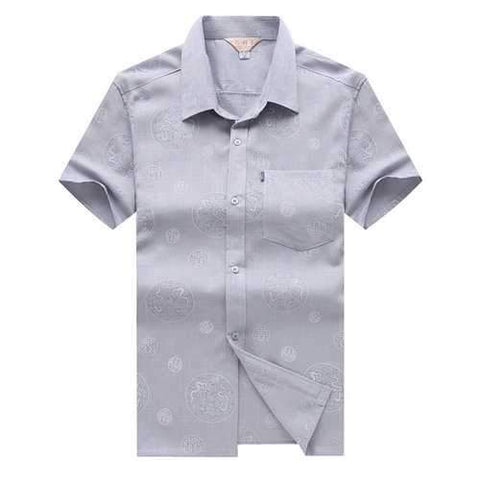 Printing Chest Pocket Linen Shirts