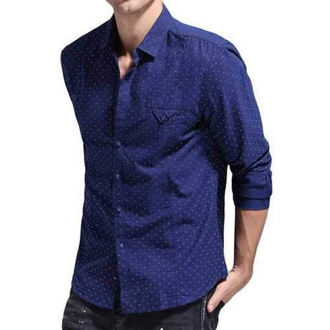 Dots Printing Slim Shirts