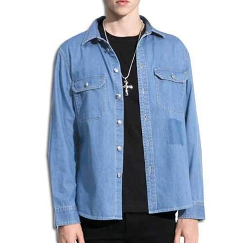 Chest Pockets Denim Shirts