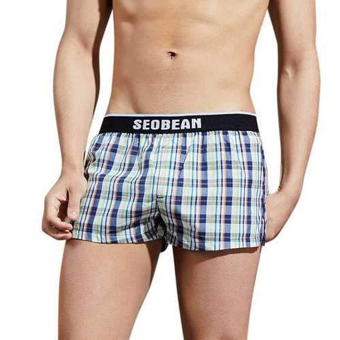 Men Plaid Arrow Boxer