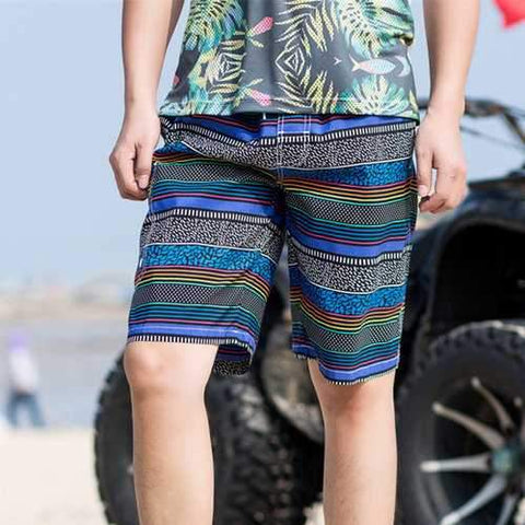 Pockets Printing Loose Shorts