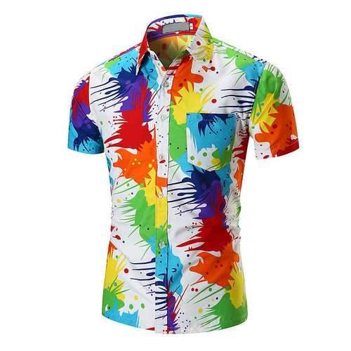 Ink Splash Hawaiian Shirts