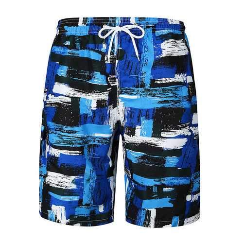 Men Drawstring Printing Bord Short