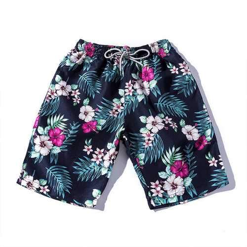 Flowers Printing Loose Board Shorts