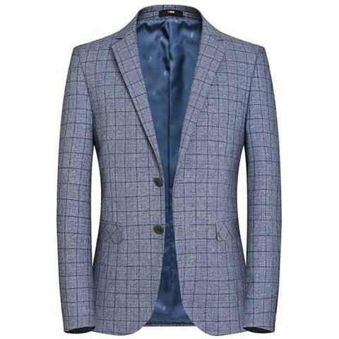 Casual Plaids Slim Blazers