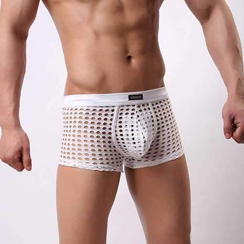 Mesh Holes Transparent Boxers