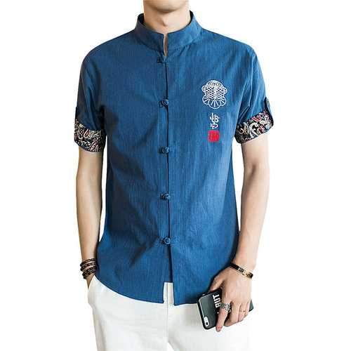 Men Ethnic Printing Shirt