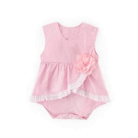 Pink Sweet Cotton Baby Girls Jumpsuit