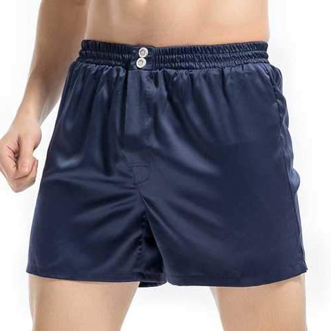 Solid Color Silk Liked Shorts