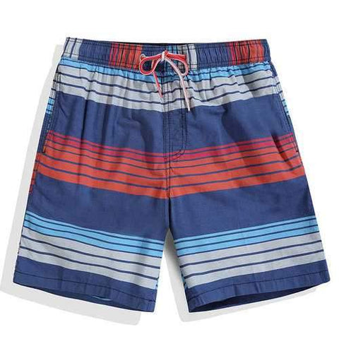 Men Striped Loose Board Short