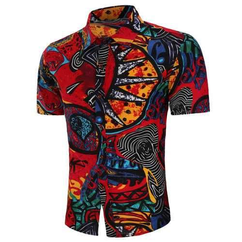 Men Ethnic Printing Shirt