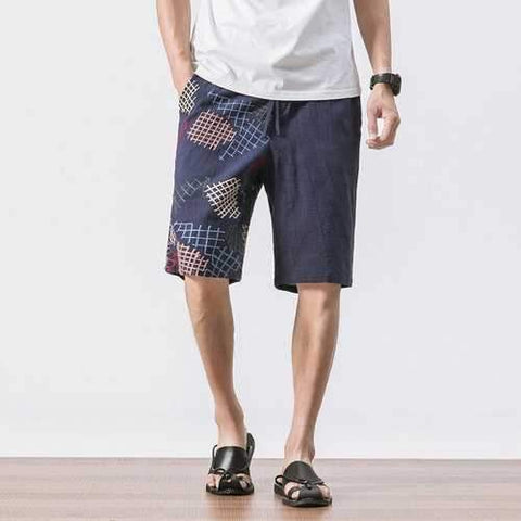 Cotton Linen Beach Board Shorts