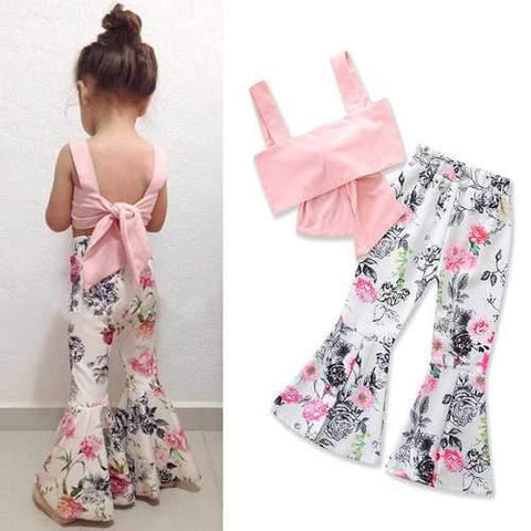 Floral Girls Summer Suit