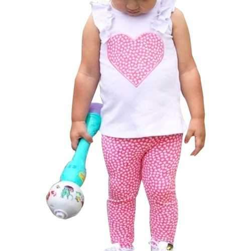 2Pcs Printed Girls Clothing Set