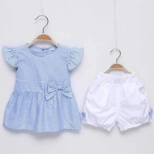 2Pcs Summer Style Girls Shorts Set