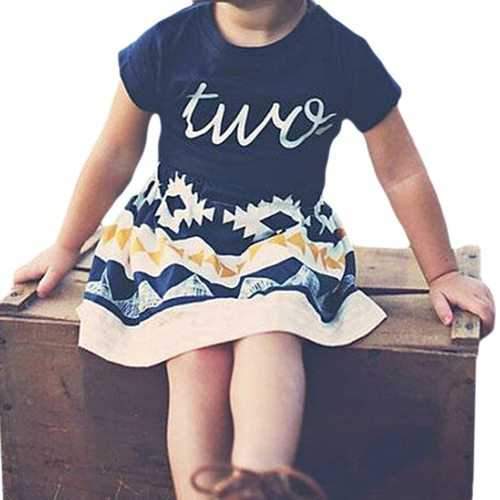 Printed Toddler Girls Skirt Set