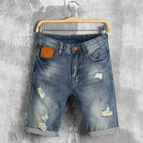 30-40 Retro Short Ripped Jeans