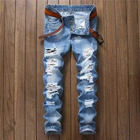 Men Hole Ripped Jean