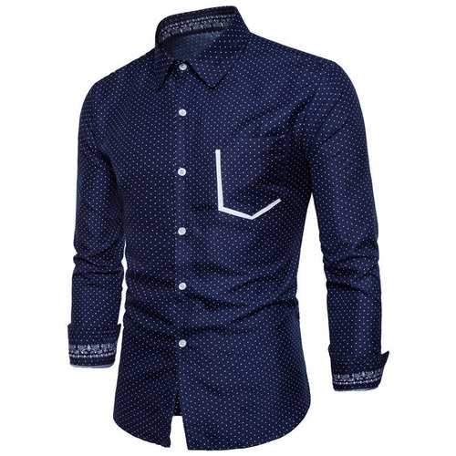 Men Dot Printing Designer Shirt