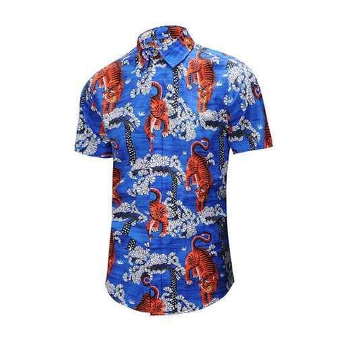 Tiger Printing Beach Shirts