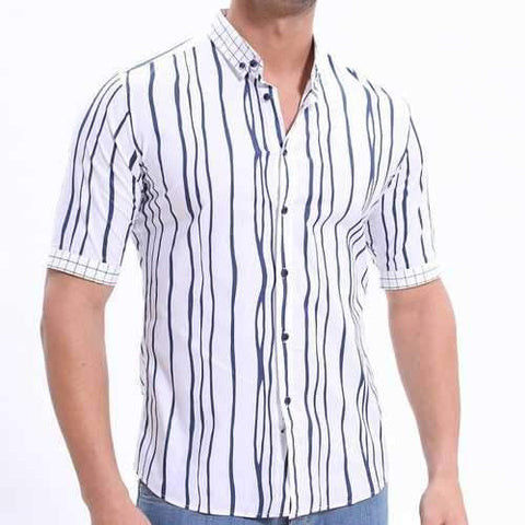 Men Striped Summer Shirt