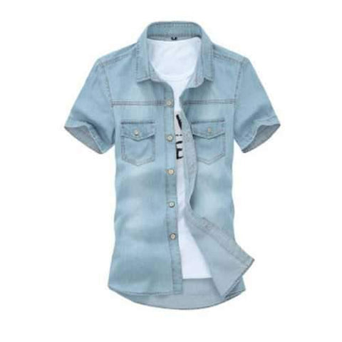 Summer Slim Denim Shirt