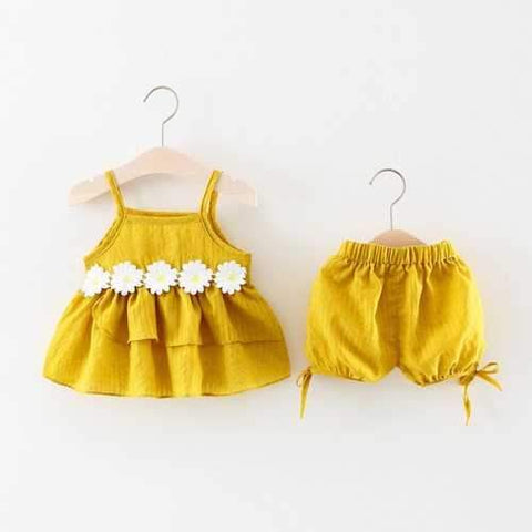 Cute Daisy Baby Summer Outfits Set