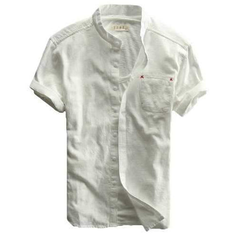 Slim Chest Pocket Linen Shirt