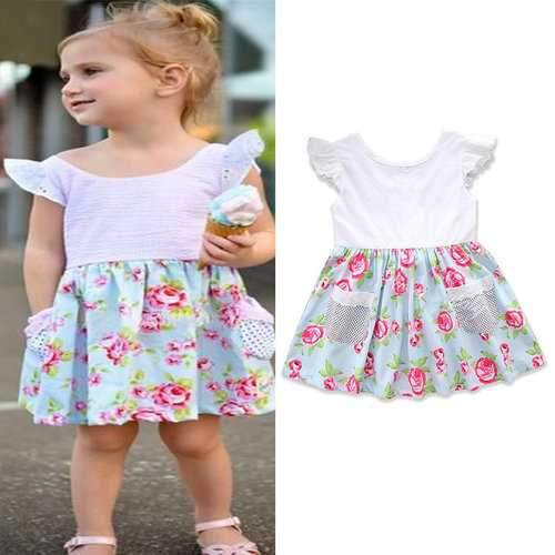 Floral Baby Girls Dress For 0-24M