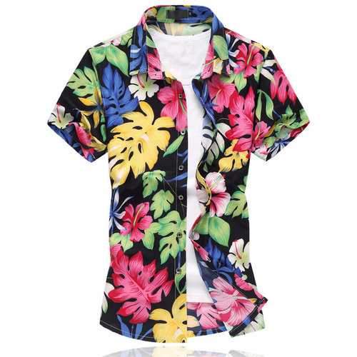 Flowers Printing Hawaiian Shirts