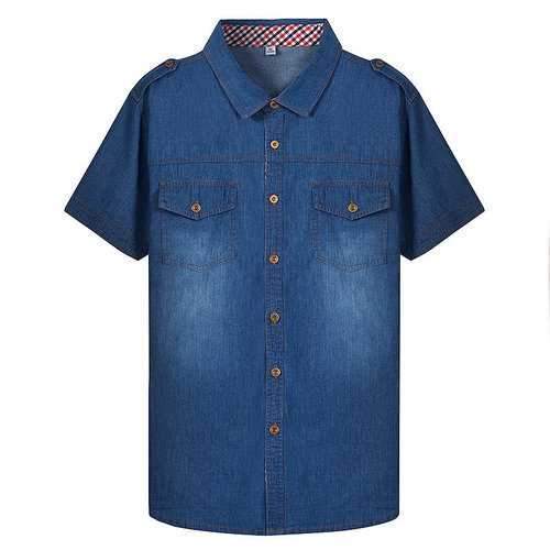 Men Epaulet Summer Shirt