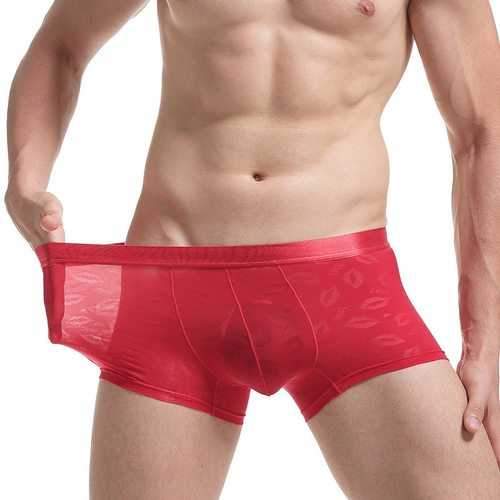 Men Lip Printing Sexy Underwear