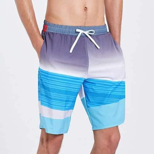 Men Drawstring Stitching Board Short