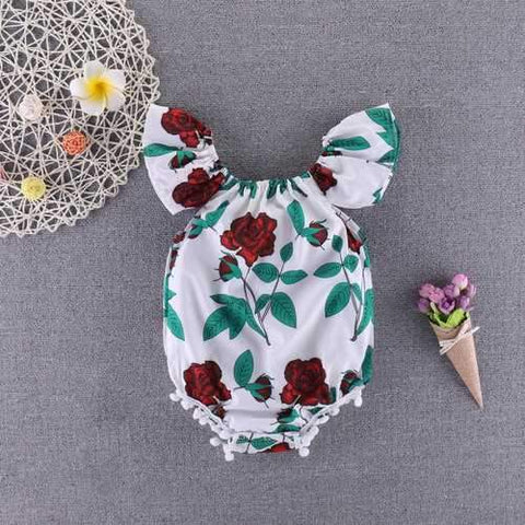 Pure Cotton Floral Baby Girls Romper