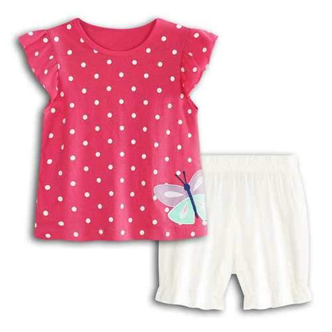 Butterfly Printed Baby Girls Short Set