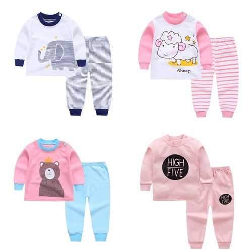 Unisex Cartoon Pattern Baby Clothing Set