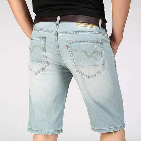 Retro Holes Thin Short Jeans