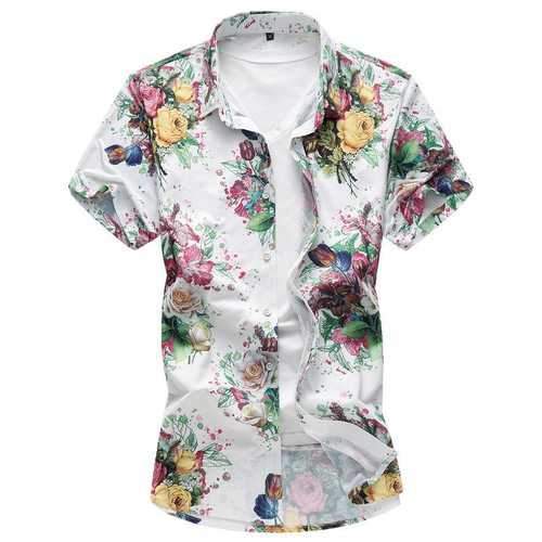 Flower Printing Hawaiian Shirts